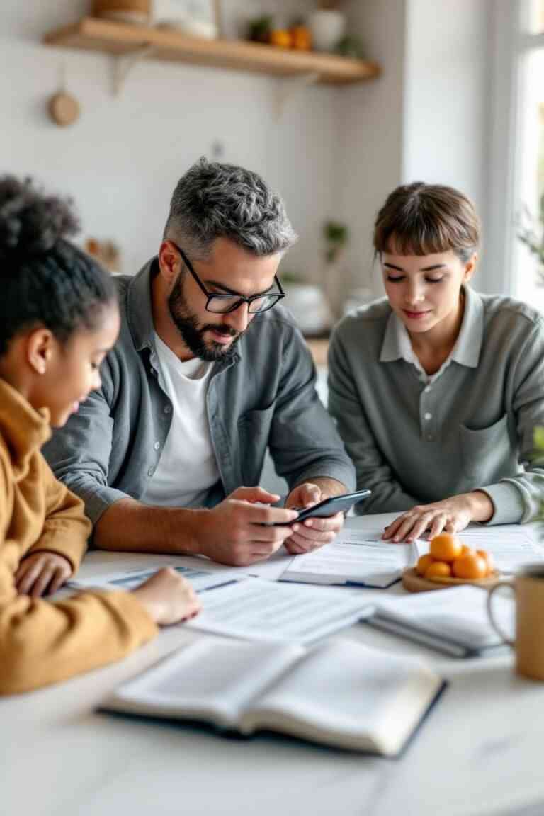 Get Insured: Top No-Exam Life Insurance Options 16 Christian family calculating life insurance needs with biblical guidance