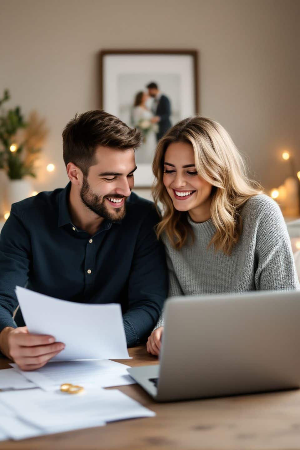 Comprehensive guide to life insurance for newly married couples. Learn how to protect your new family, choose the right coverage, and build a secure financial future together 1 Happy newlywed couple planning their financial future together